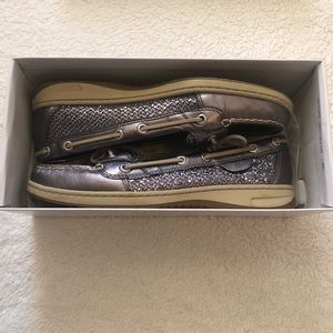 NEW SPERRY TOP-SIDER Angelfish Pewtr/Char Glitter